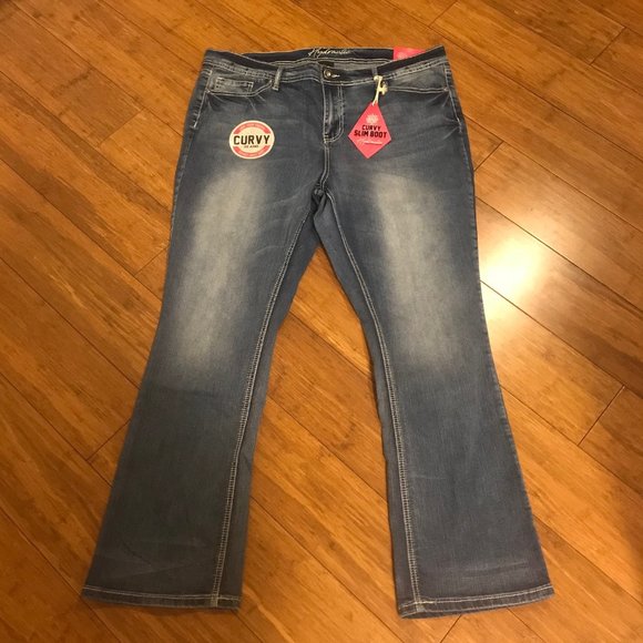 HYDRAULIC Curvy Slim Boot Cut Women's Blue Jeans